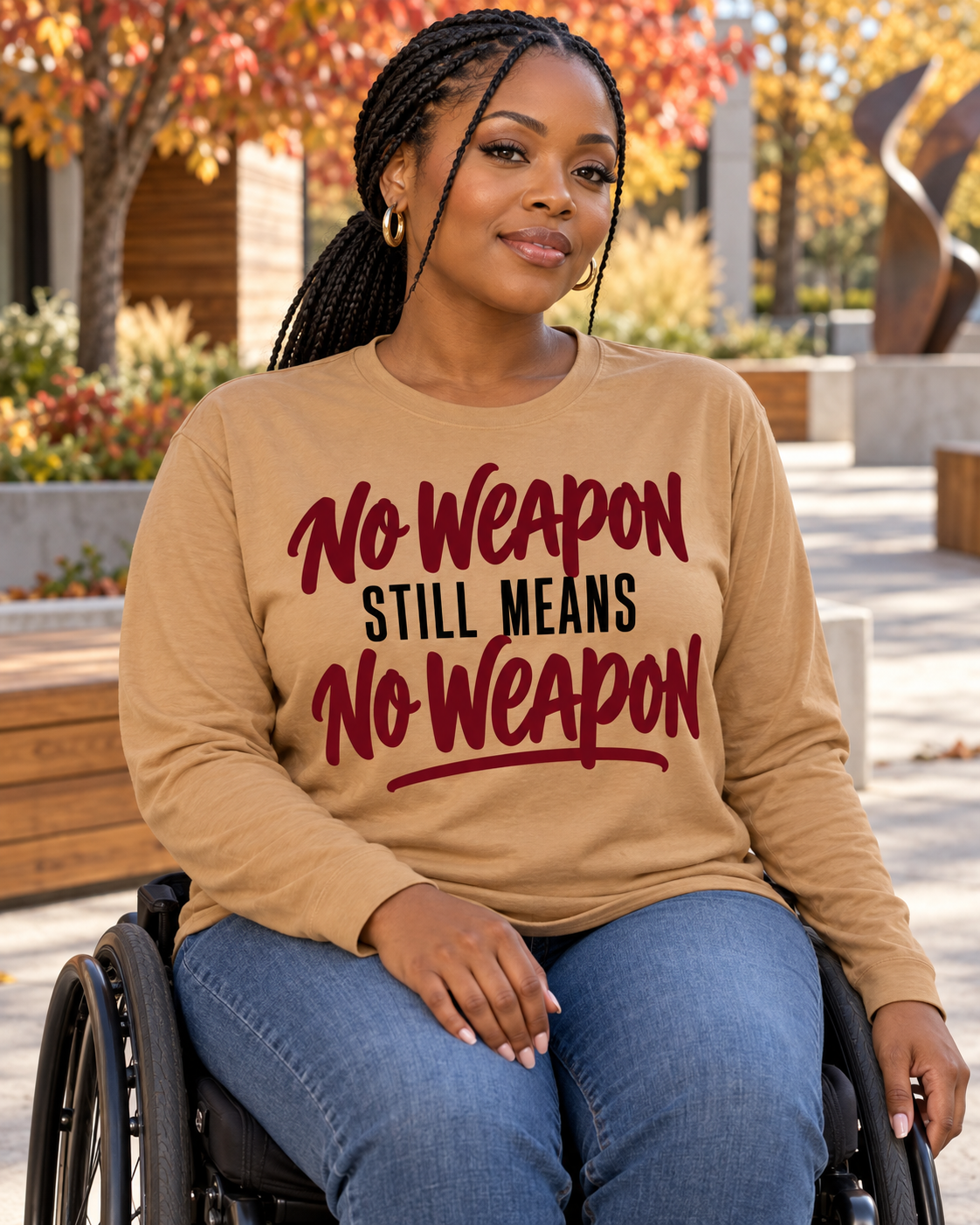 No Weapon Still Means No Weapon Crewneck Sweatshirt
