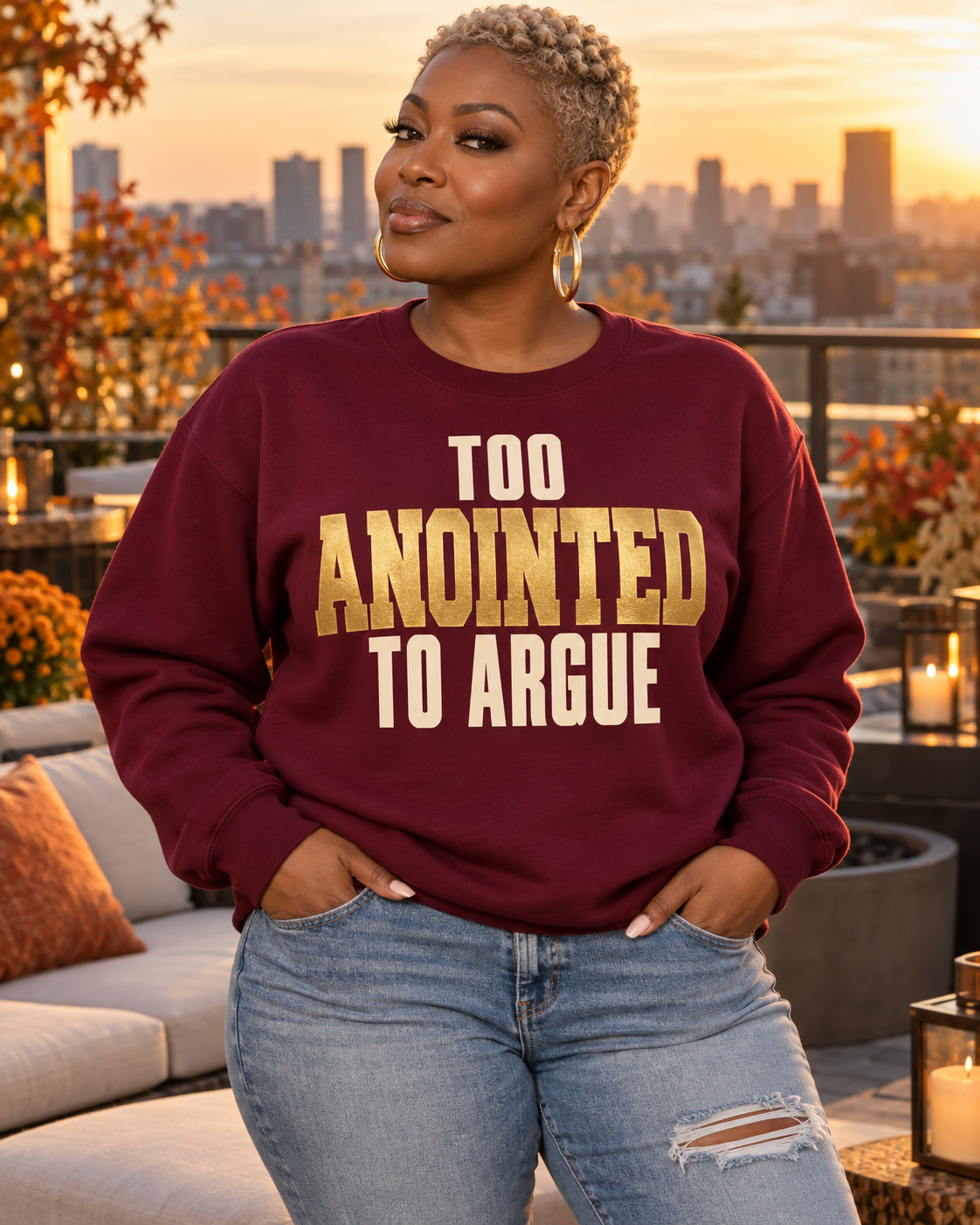 Too Anointed to Argue Crewneck Sweatshirt