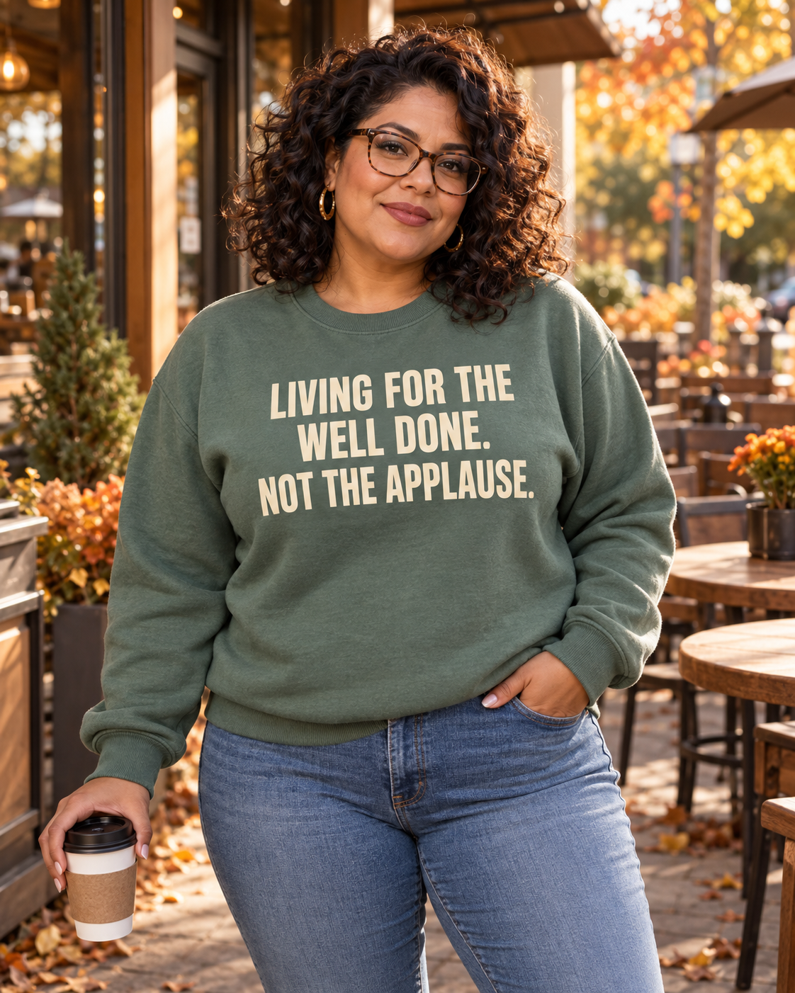 Living for the Well Done Crewneck Sweatshirt