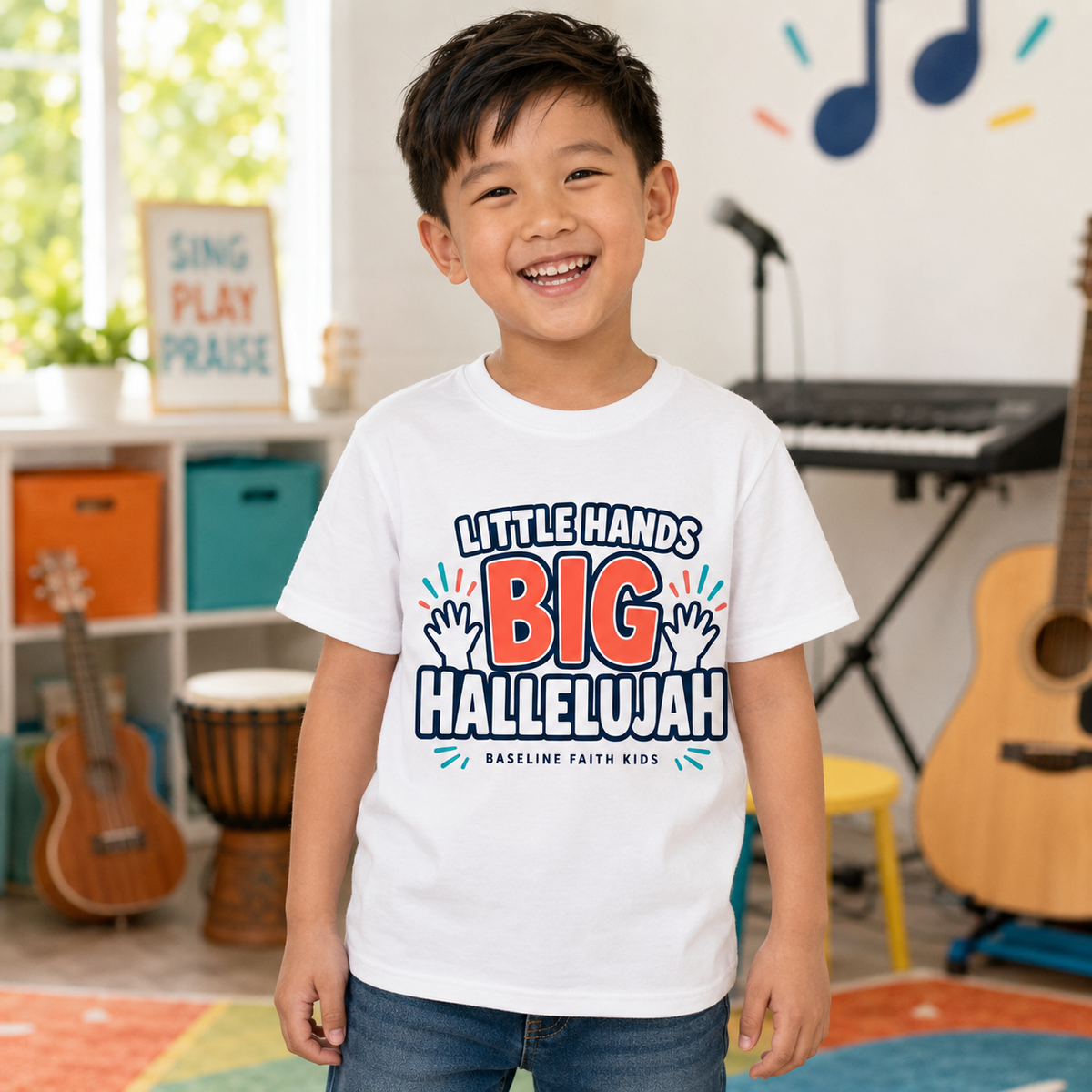 Little Hands Big Hallelujah Kids T-Shirt