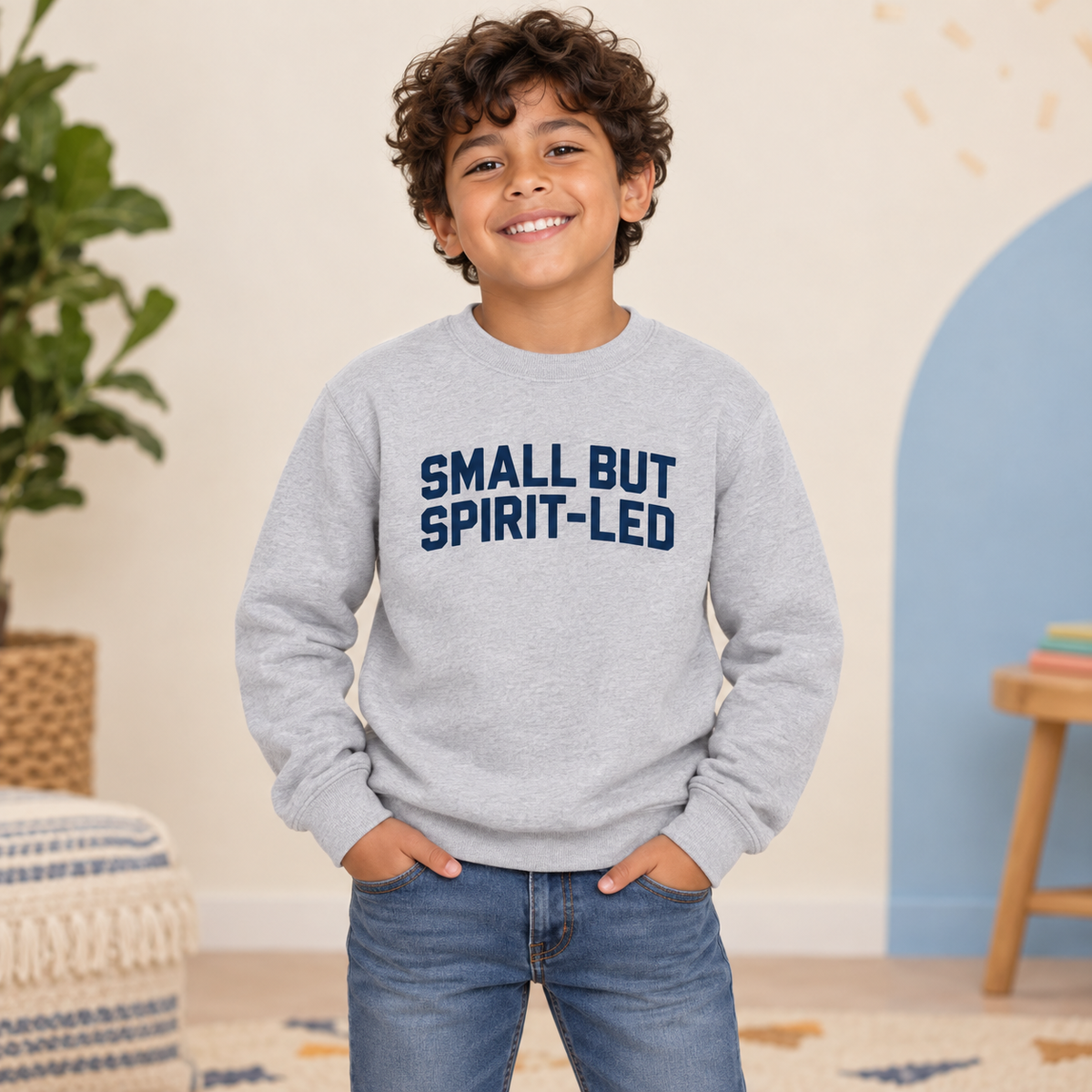 Small but Spirit-Led Kids Crewneck Sweatshirt