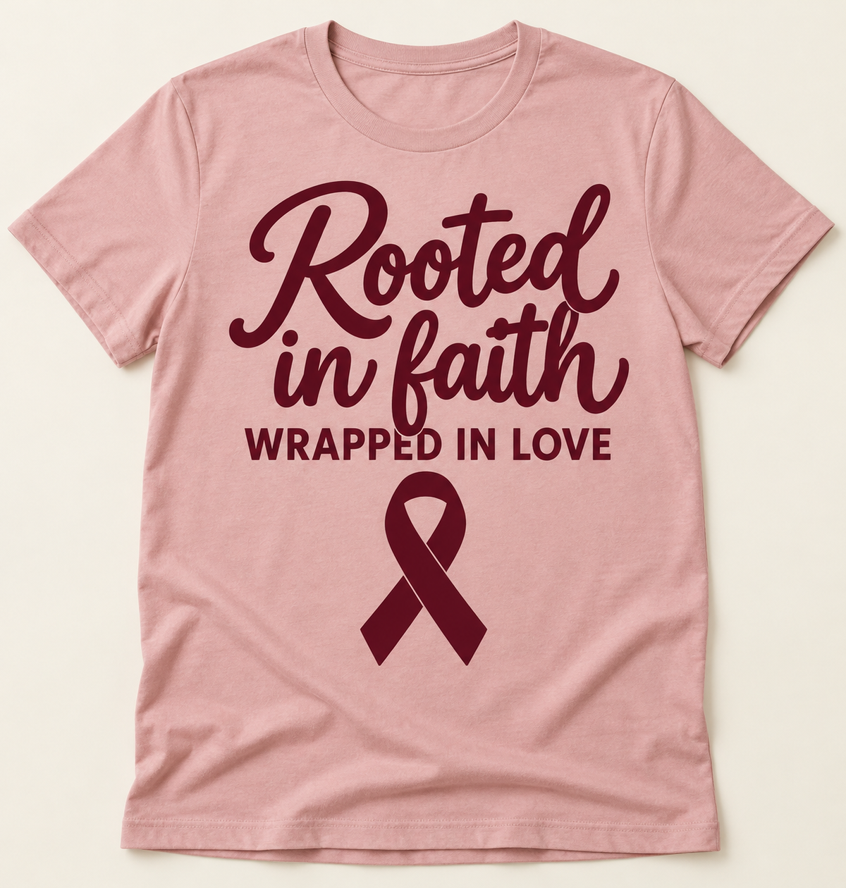 Rooted in Faith, Wrapped in Love – Breast Cancer Awareness Tee