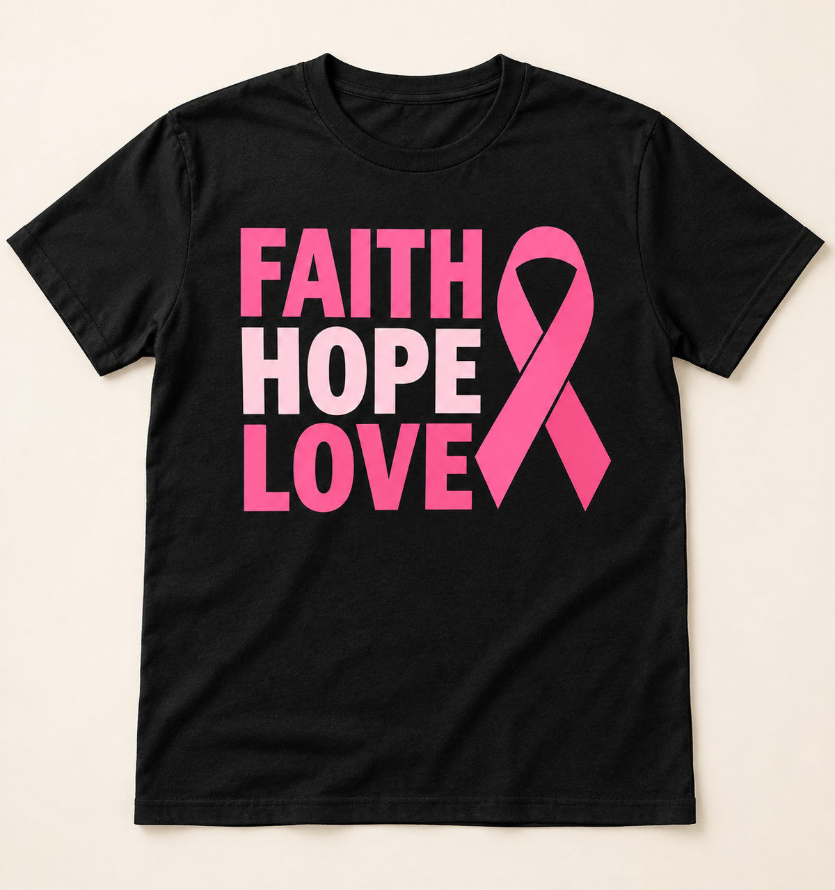 Faith Hope Love – Breast Cancer Awareness Tee